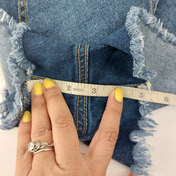 New York Rewash Blue Cut off Shots Denim Jean Sz 5/27 Daisy - Picture 10 of 16